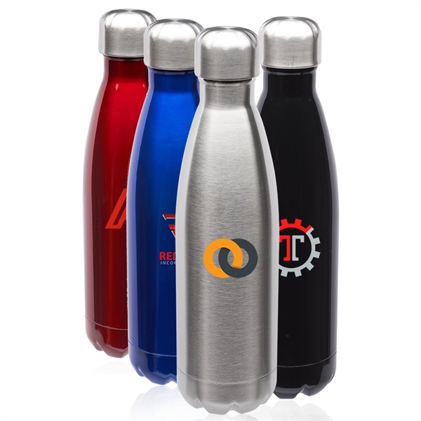 17 oz. Stainless Steel Levain Cola Shaped Bottles - 17 oz. Stainless Steel Levain Cola Shaped Bottles - Image 0 of 6