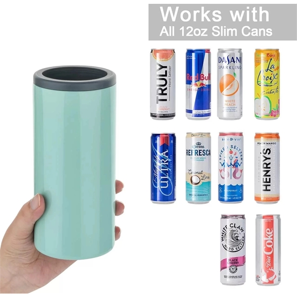 12oz Can Cooler Double Wall Vacuum Insulated Drink Holder - 12oz Can Cooler Double Wall Vacuum Insulated Drink Holder - Image 2 of 4