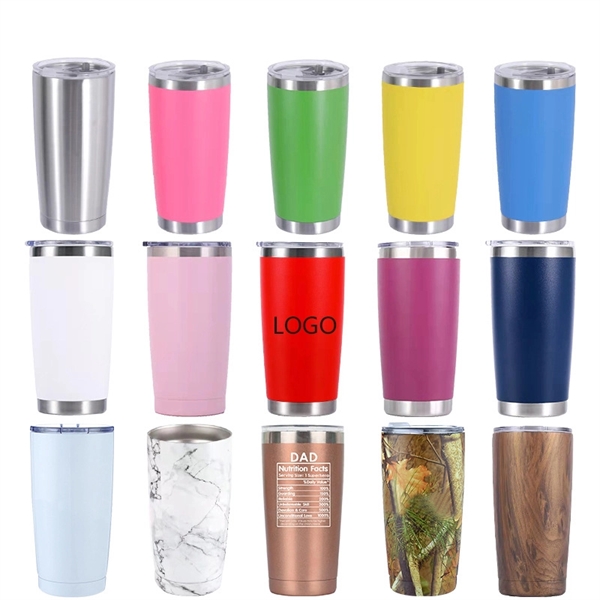 20 Oz Can Cooler Stainless Steel Tumblers with Lids - 20 Oz Can Cooler Stainless Steel Tumblers with Lids - Image 0 of 4