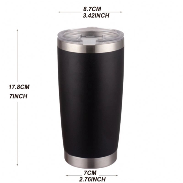 20 Oz Can Cooler Stainless Steel Tumblers with Lids - 20 Oz Can Cooler Stainless Steel Tumblers with Lids - Image 4 of 4