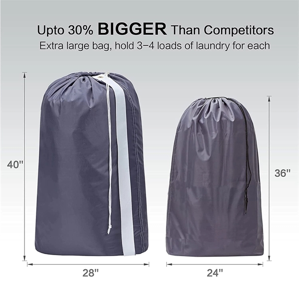 Nylon Laundry Bag with Strap - Nylon Laundry Bag with Strap - Image 2 of 4