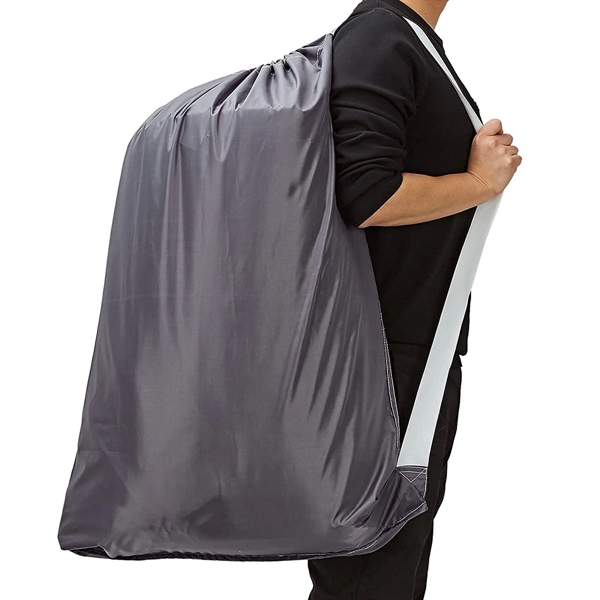 Nylon Laundry Bag with Strap - Nylon Laundry Bag with Strap - Image 3 of 4