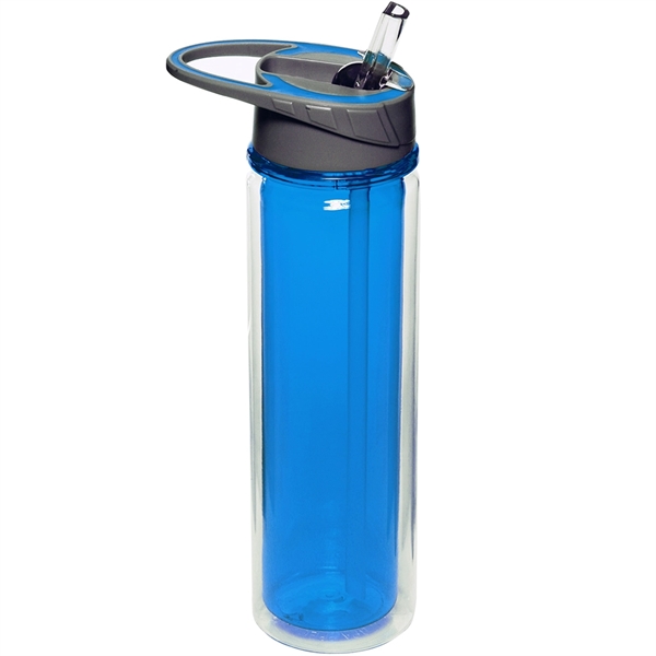 19 oz. BPA Plastic Double Wall Sports Bottle w/ Flip-top lid - 19 oz. BPA Plastic Double Wall Sports Bottle w/ Flip-top lid - Image 7 of 7