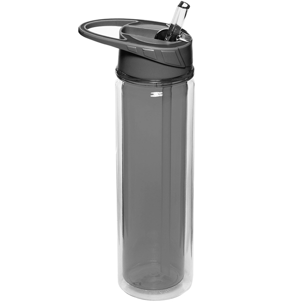 19 oz. BPA Plastic Double Wall Sports Bottle w/ Flip-top lid - 19 oz. BPA Plastic Double Wall Sports Bottle w/ Flip-top lid - Image 2 of 7