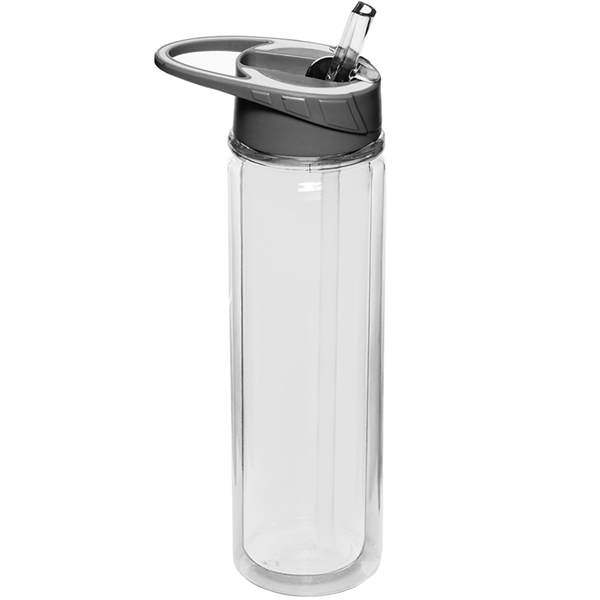 19 oz. BPA Plastic Double Wall Sports Bottle w/ Flip-top lid - 19 oz. BPA Plastic Double Wall Sports Bottle w/ Flip-top lid - Image 3 of 7