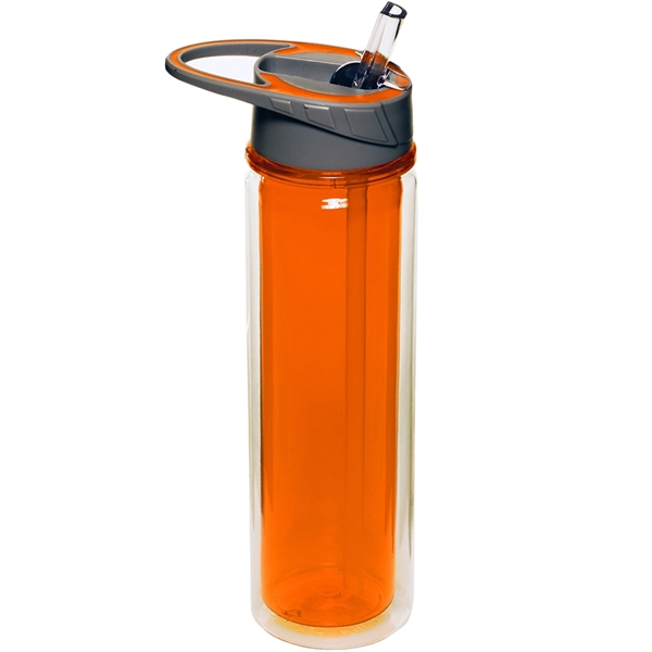 19 oz. BPA Plastic Double Wall Sports Bottle w/ Flip-top lid - 19 oz. BPA Plastic Double Wall Sports Bottle w/ Flip-top lid - Image 5 of 7