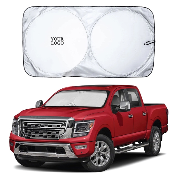 Car Windshield Sun Shade with Storage Pouch - Car Windshield Sun Shade with Storage Pouch - Image 0 of 4