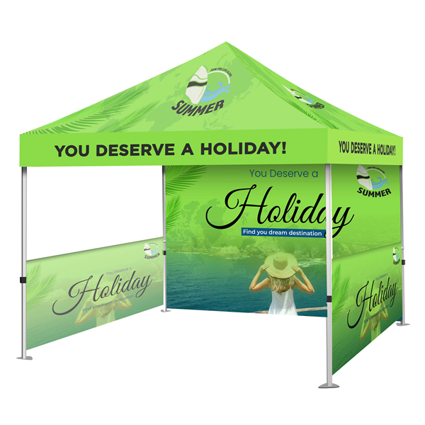 10 Ft Aluminum Canopy Tent (Topper+ Backwall and Side walls) - 10 Ft Aluminum Canopy Tent (Topper+ Backwall and Side walls) - Image 0 of 0