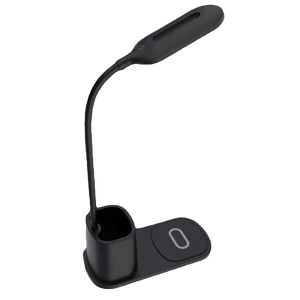 Brightness LED Desk Wireless Charger Lamp with Pen Holder - Brightness LED Desk Wireless Charger Lamp with Pen Holder - Image 2 of 5