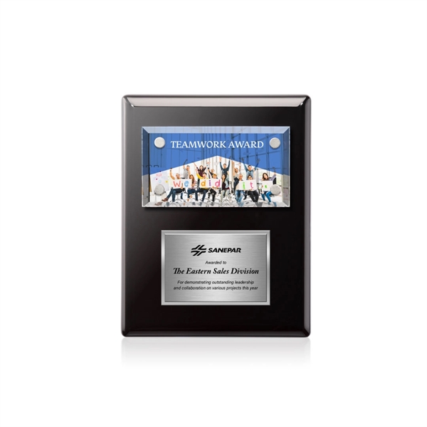 Gossamer VividPrint™ Plaque - Black/Silver