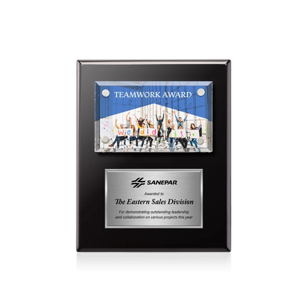 Gossamer VividPrint™ Plaque - Black/Silver