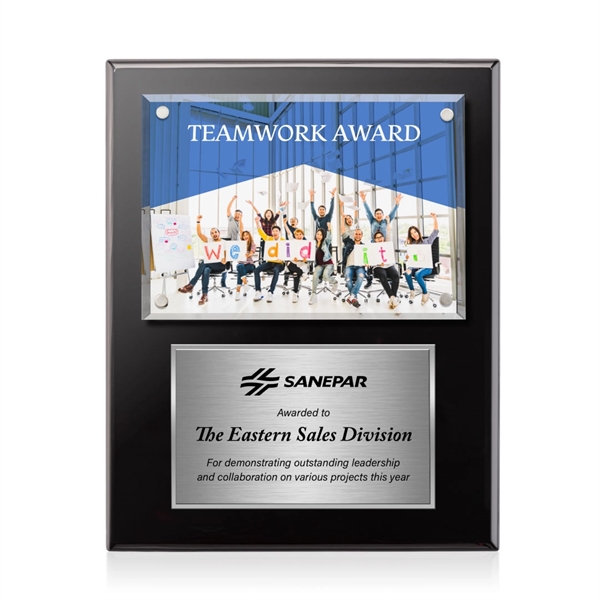 Gossamer VividPrint™ Plaque - Black/Silver