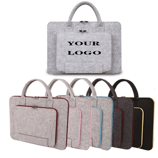 15.6" Felt Laptop Bag Briefcase Sleeve - 15.6" Felt Laptop Bag Briefcase Sleeve - Image 0 of 3