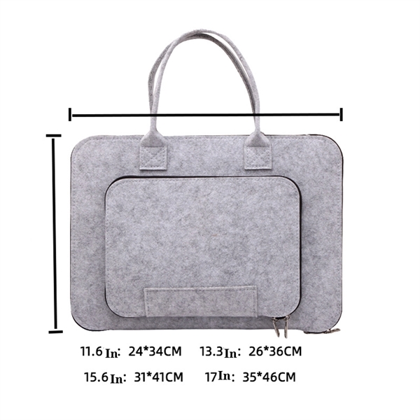 15.6" Felt Laptop Bag Briefcase Sleeve - 15.6" Felt Laptop Bag Briefcase Sleeve - Image 2 of 3