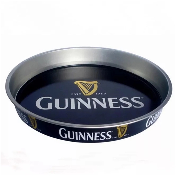 Guinness Tinplate Small Round Shape Metal Service Tray - Guinness Tinplate Small Round Shape Metal Service Tray - Image 3 of 3