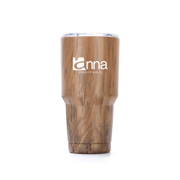 30 Oz Stainless Steel Wood Grain Tumbler - 30 Oz Stainless Steel Wood Grain Tumbler - Image 0 of 1