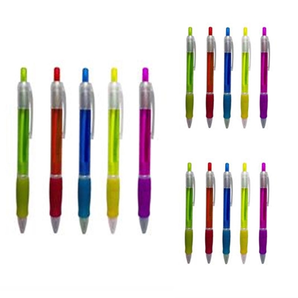 Stylish Translucent Clickable Pen with Grip - Stylish Translucent Clickable Pen with Grip - Image 0 of 0