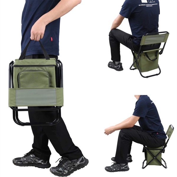 Foldable Camping Chair With Cooler Bag - Foldable Camping Chair With Cooler Bag - Image 2 of 3