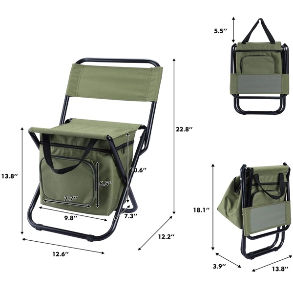 Foldable Camping Chair With Cooler Bag - Foldable Camping Chair With Cooler Bag - Image 3 of 3