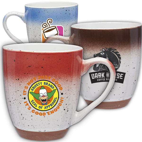 15 oz. Speckled Bistro Ceramic Coffee Mugs w/ Matte Bottom - 15 oz. Speckled Bistro Ceramic Coffee Mugs w/ Matte Bottom - Image 0 of 3