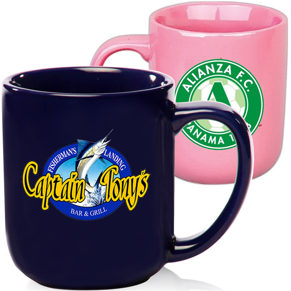 16 oz. Smooth Molded Glossy Coffee Mugs w/ High-curved Grip - 16 oz. Smooth Molded Glossy Coffee Mugs w/ High-curved Grip - Image 0 of 1