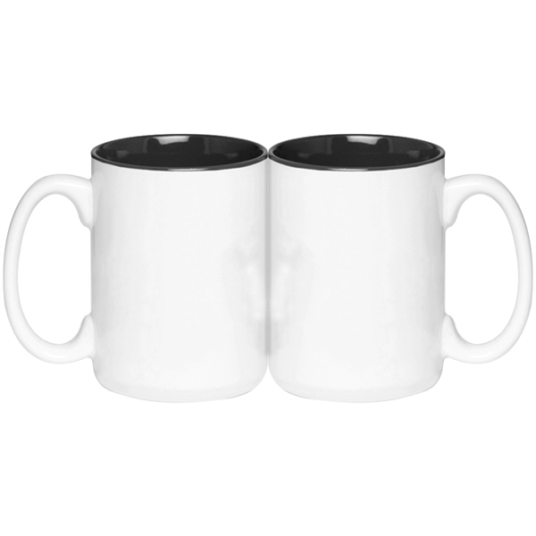 Full Color Sublimated 15 oz. Two-Tone Ceramic Coffee Mug - Full Color Sublimated 15 oz. Two-Tone Ceramic Coffee Mug - Image 1 of 3