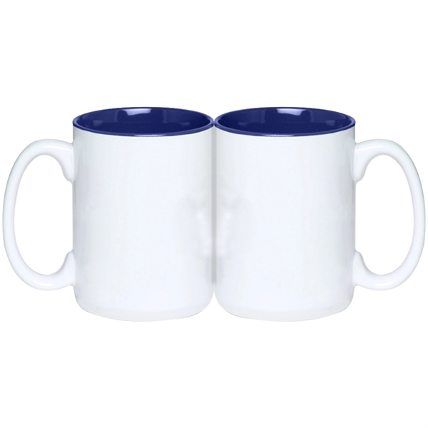 Full Color Sublimated 15 oz. Two-Tone Ceramic Coffee Mug - Full Color Sublimated 15 oz. Two-Tone Ceramic Coffee Mug - Image 2 of 3