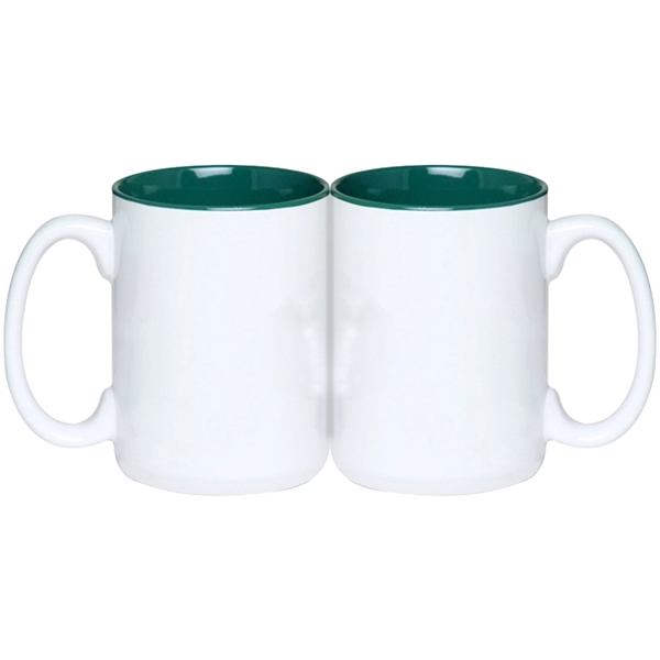 Full Color Sublimated 15 oz. Two-Tone Ceramic Coffee Mug - Full Color Sublimated 15 oz. Two-Tone Ceramic Coffee Mug - Image 3 of 3