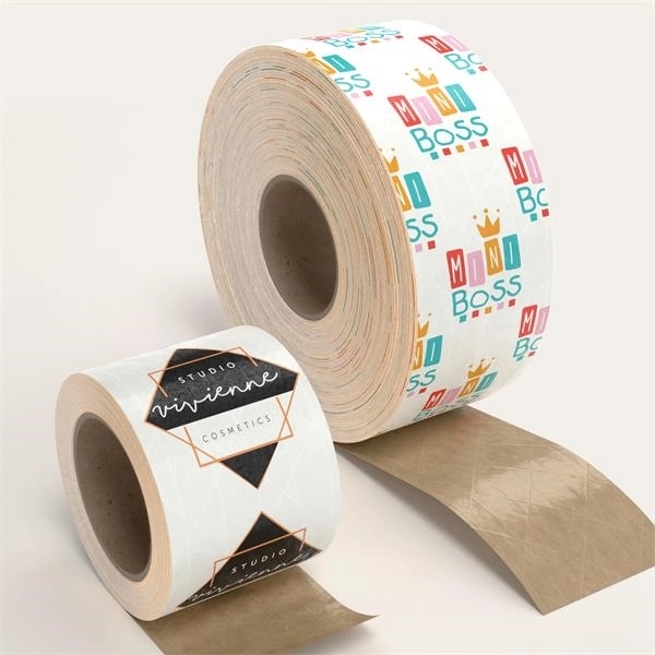 3" Wide Sustainable WaterActivated Reinforced Kraft Tape - 3" Wide Sustainable WaterActivated Reinforced Kraft Tape - Image 0 of 5