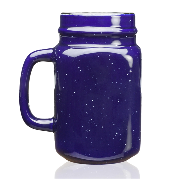 16 oz. Glossy Speckled Ceramic Mason Jar Coffee Mugs - 16 oz. Glossy Speckled Ceramic Mason Jar Coffee Mugs - Image 1 of 4