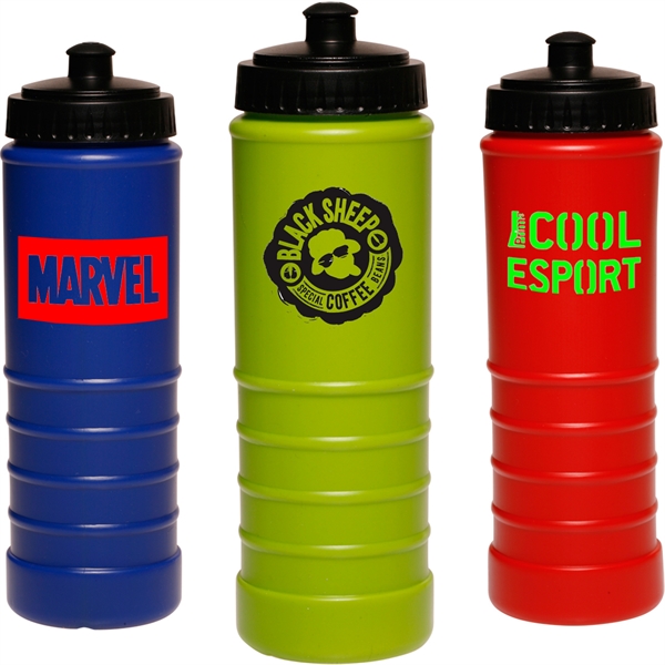 23 oz. Easy grip Plastic Sports Bottles w/ Push-pull Lid - 23 oz. Easy grip Plastic Sports Bottles w/ Push-pull Lid - Image 1 of 6