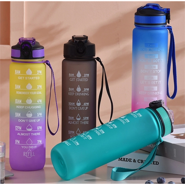 32Oz Motivational Bottle With Time Mark - 32Oz Motivational Bottle With Time Mark - Image 3 of 4