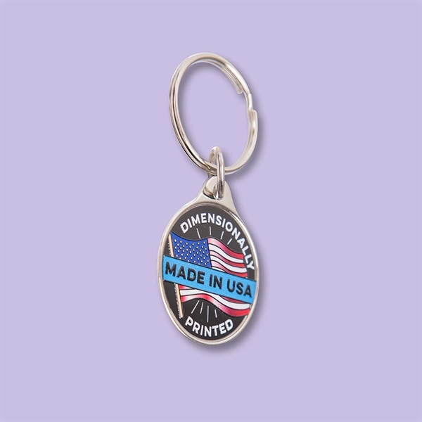 USA Made Dimensional Print Keychains - USA Made Dimensional Print Keychains - Image 3 of 4