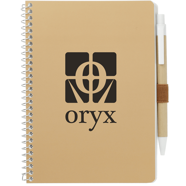 5'' x 7'' FSC® Mix Spiral Notebook with Pen - 5'' x 7'' FSC® Mix Spiral Notebook with Pen - Image 0 of 2