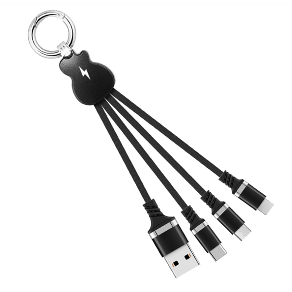 Three-in-one Illuminated Keychain Charging Cable - Three-in-one Illuminated Keychain Charging Cable - Image 2 of 4