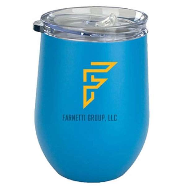 12 oz Albany Hawaiian Blue Matte Satin SS Stemless Wine - 12 oz Albany Hawaiian Blue Matte Satin SS Stemless Wine - Image 0 of 0