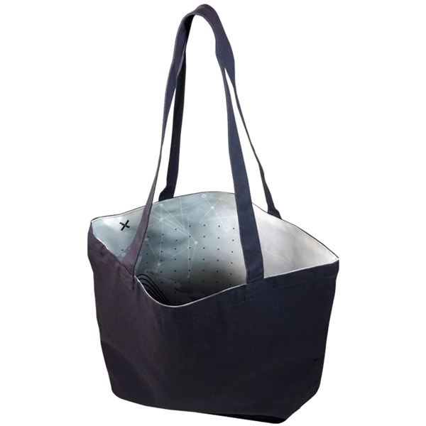 Reversible Colored Cotton Canvas Tote Bag - Reversible Colored Cotton Canvas Tote Bag - Image 11 of 21