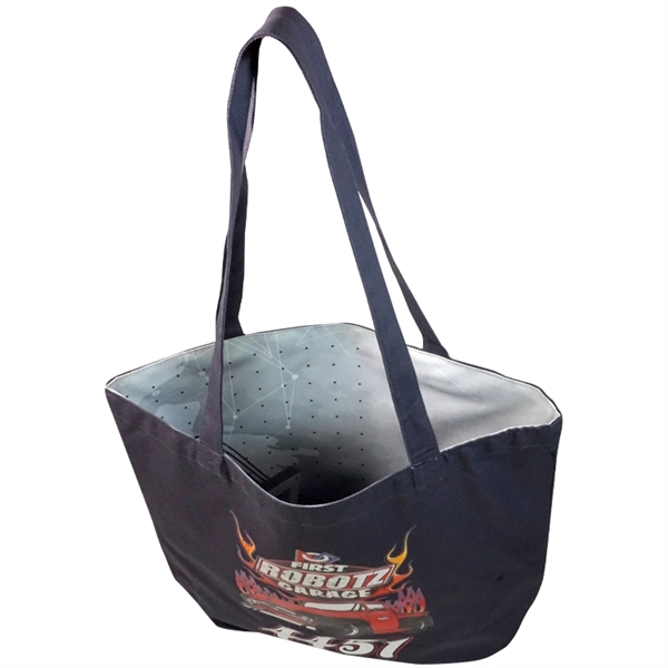 Reversible Colored Cotton Canvas Tote Bag - Reversible Colored Cotton Canvas Tote Bag - Image 12 of 21