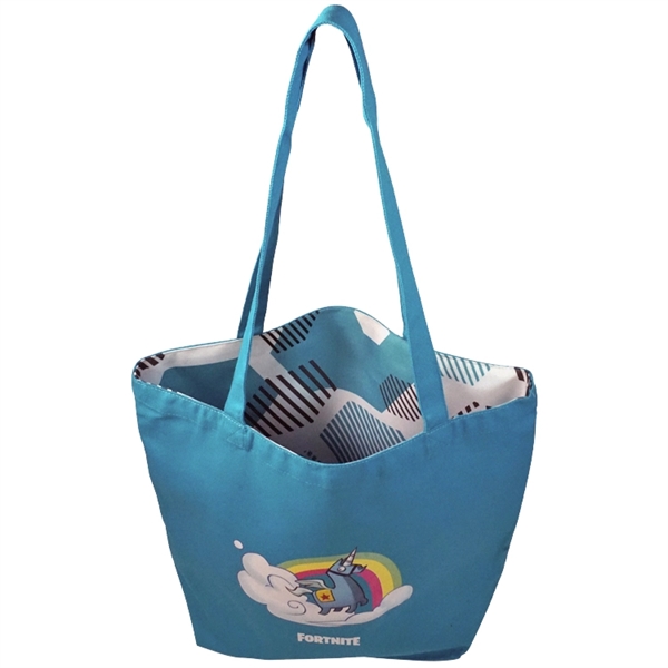 Reversible Colored Cotton Canvas Tote Bag - Reversible Colored Cotton Canvas Tote Bag - Image 13 of 21