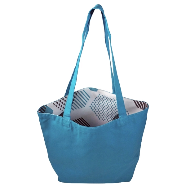 Reversible Colored Cotton Canvas Tote Bag - Reversible Colored Cotton Canvas Tote Bag - Image 14 of 21
