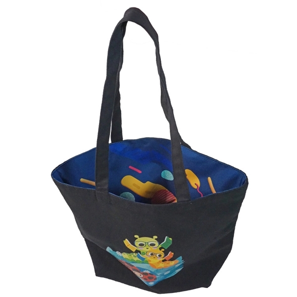 Reversible Colored Cotton Canvas Tote Bag - Reversible Colored Cotton Canvas Tote Bag - Image 16 of 21
