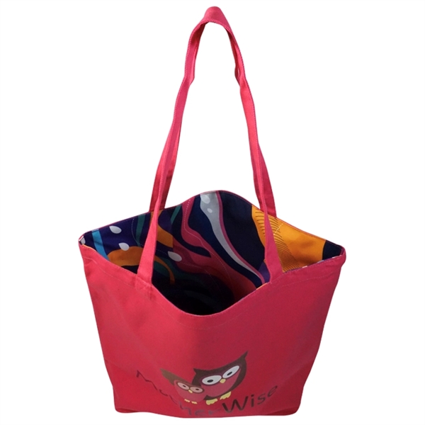 Reversible Colored Cotton Canvas Tote Bag - Reversible Colored Cotton Canvas Tote Bag - Image 19 of 21