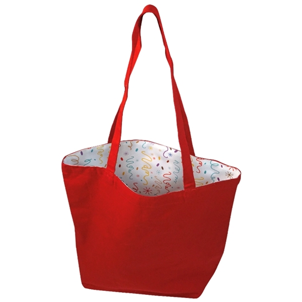 Reversible Colored Cotton Canvas Tote Bag - Reversible Colored Cotton Canvas Tote Bag - Image 20 of 21