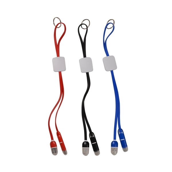 3-in-1 Charging Cable with Keyring - 3-in-1 Charging Cable with Keyring - Image 0 of 4