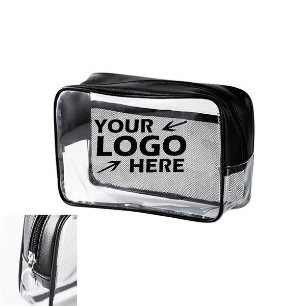 Clear Travel Cosmetic Bag Zippered Pouch - Clear Travel Cosmetic Bag Zippered Pouch - Image 0 of 1
