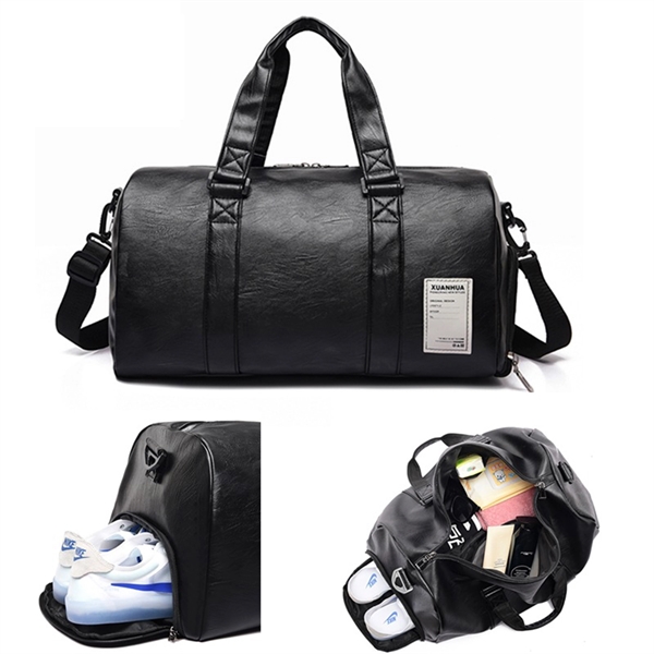 Leather Travel Duffel Bags - Leather Travel Duffel Bags - Image 1 of 5