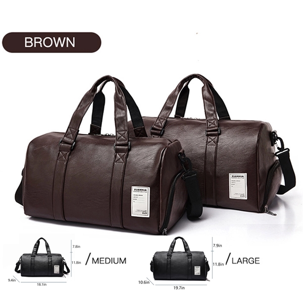 Leather Travel Duffel Bags - Leather Travel Duffel Bags - Image 3 of 5