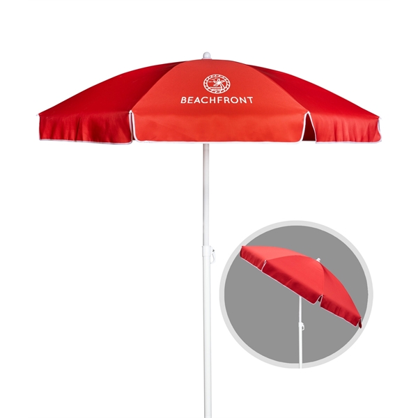 6' Deluxe Beach Umbrella - 6' Deluxe Beach Umbrella - Image 0 of 2