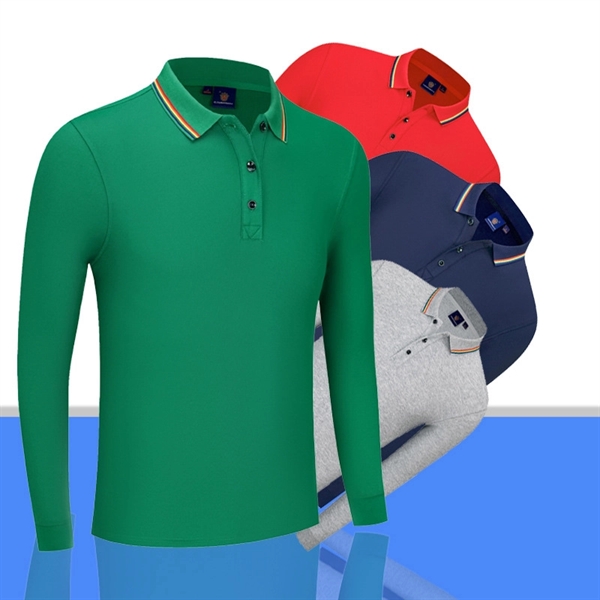 Long Sleeve Polo Shirt - Long Sleeve Polo Shirt - Image 3 of 11