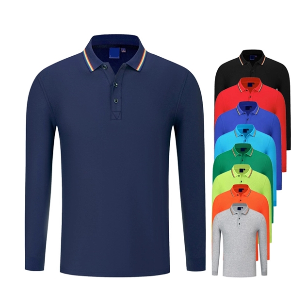 Long Sleeve Polo Shirt - Long Sleeve Polo Shirt - Image 1 of 11